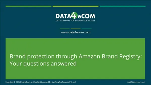 Brand protection through Amazon Brand Registry: Your questions answered