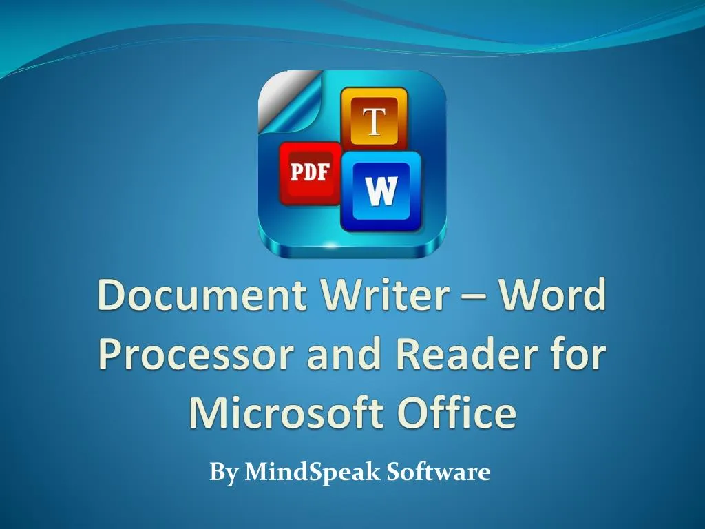 document writer word processor and reader for microsoft office