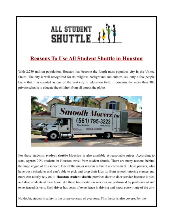 All student shuttle