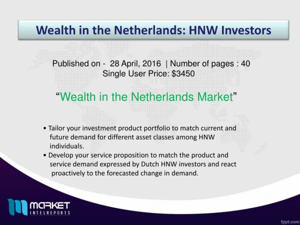 Future Market Trends of Wealth in the Netherlands Market