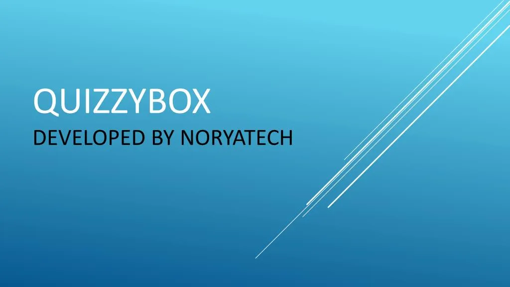 quizzybox developed by noryatech