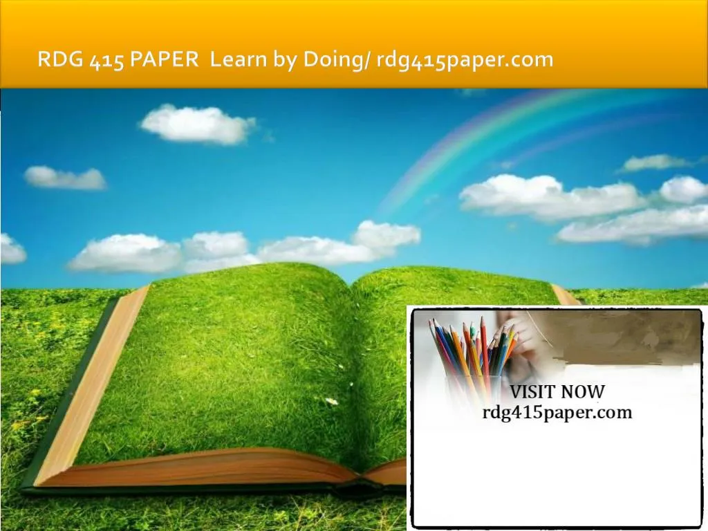 rdg 415 paper learn by doing rdg415paper com