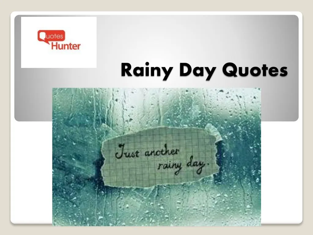 rainy day quotes