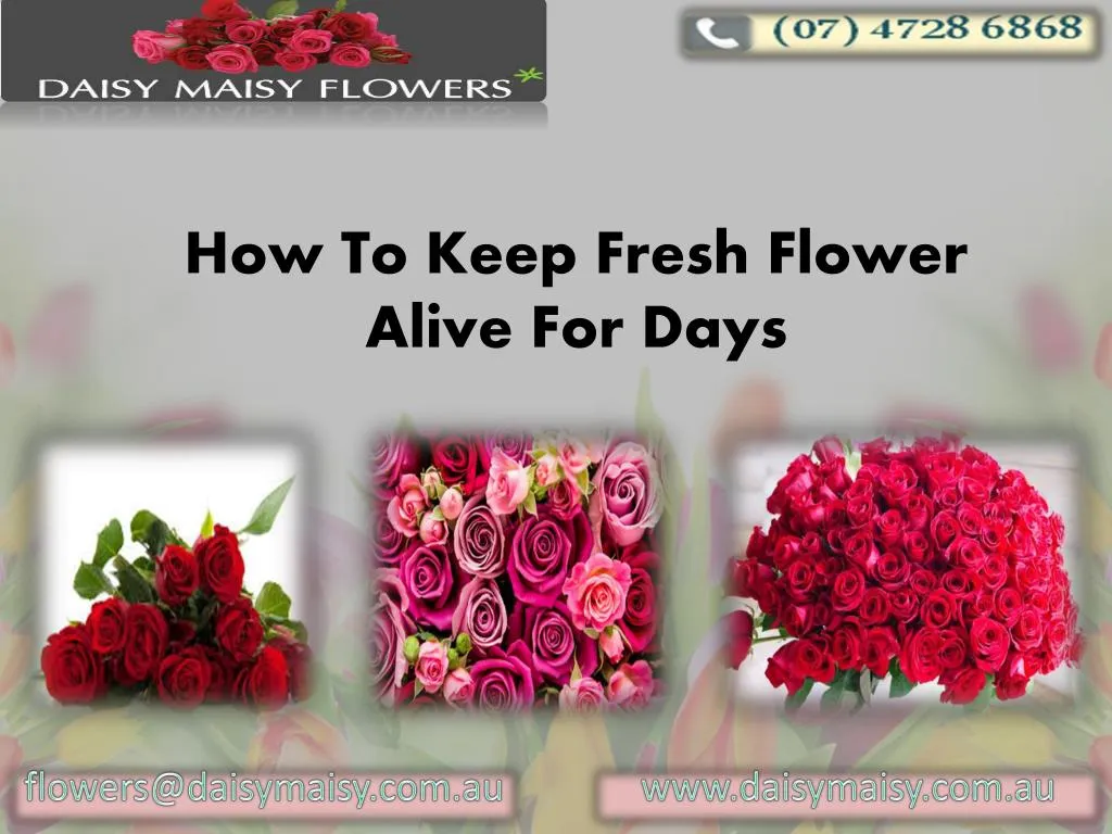 how to keep fresh flower alive for days