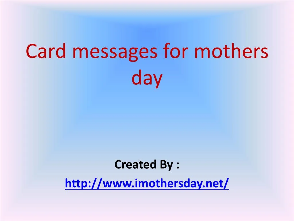 card messages for mothers day
