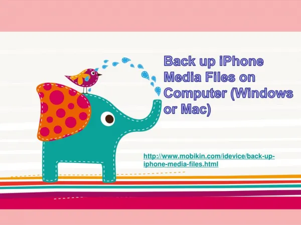 Back up iPhone Media Files on Computer(Windows or Mac)