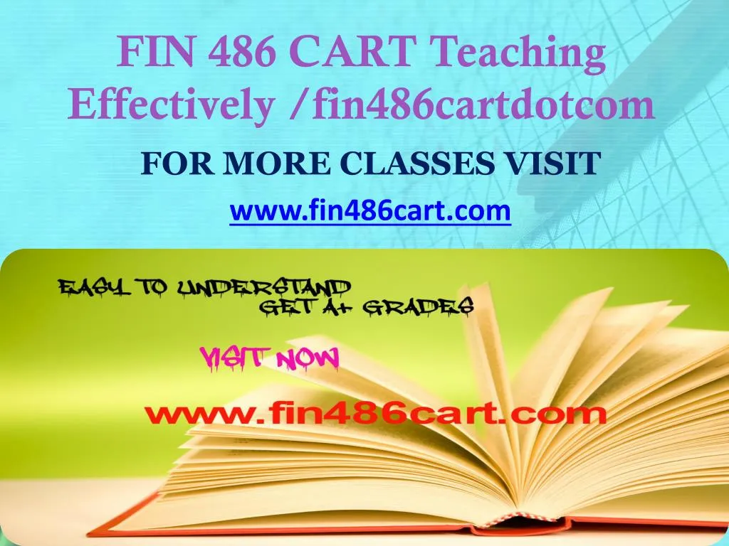 fin 486 cart teaching effectively fin486cartdotcom