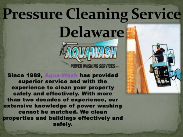 Pressure Cleaning Service Delaware