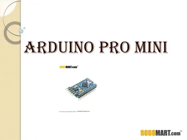 Arduino Pro Mini Price India - Robomart