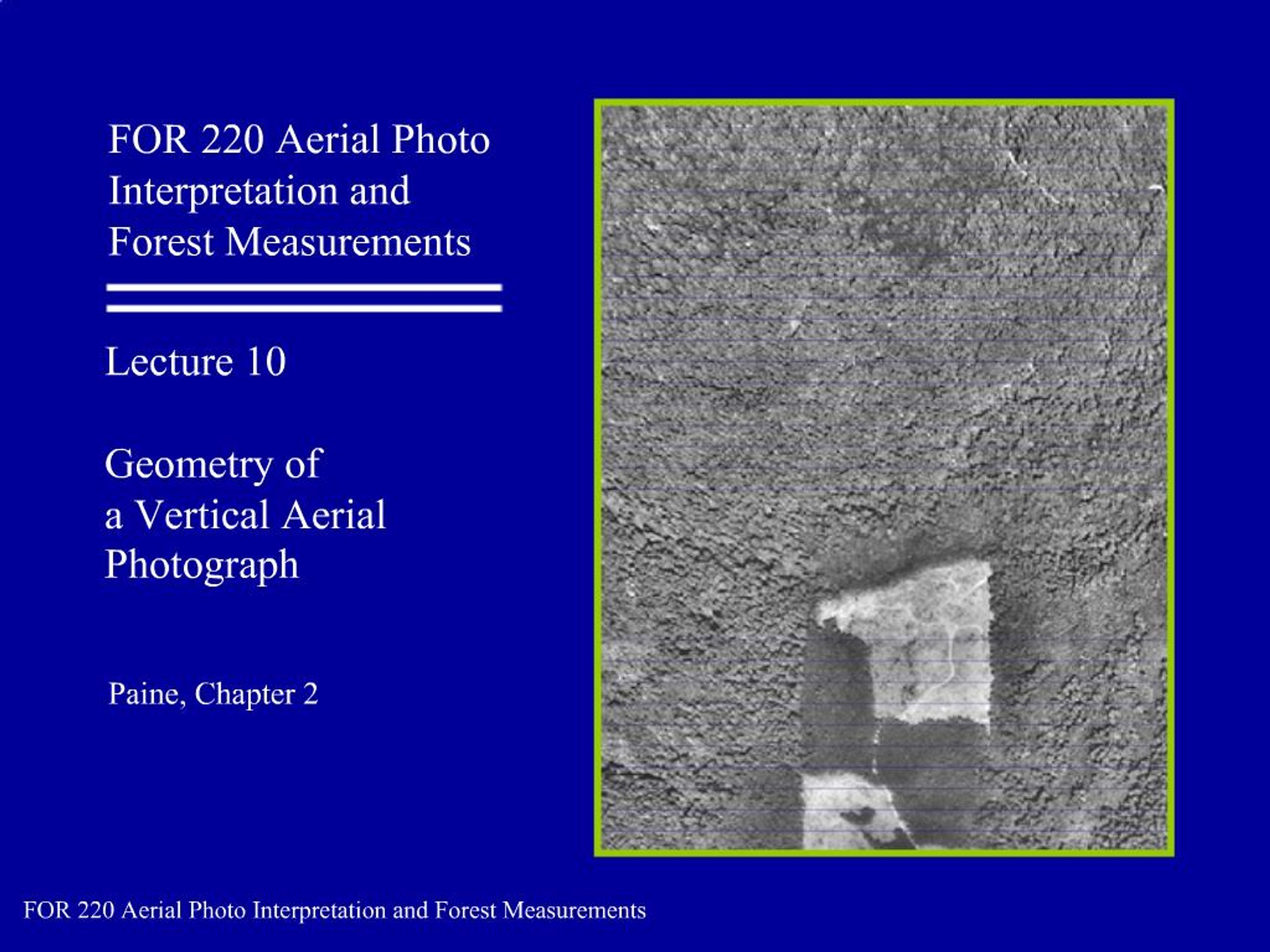 Forest Cast Computer Measurements PPT - FOR 220 Aerial Photo Interpretation and Forest Measurements ...
