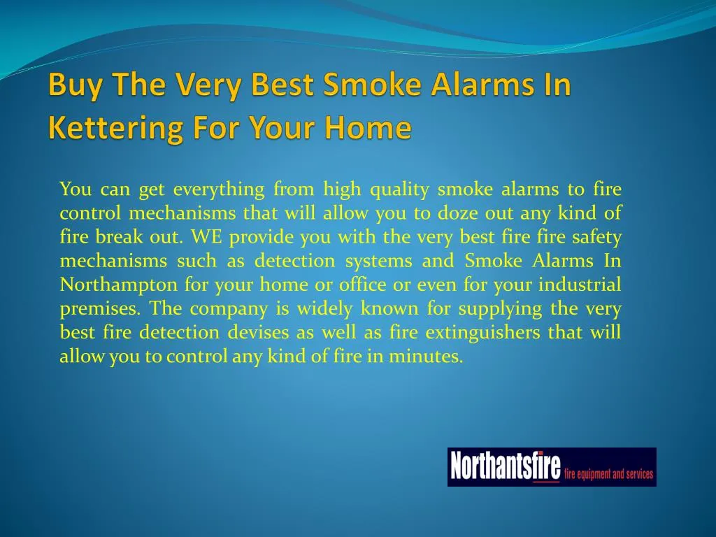 buy the very best smoke alarms in kettering for your home