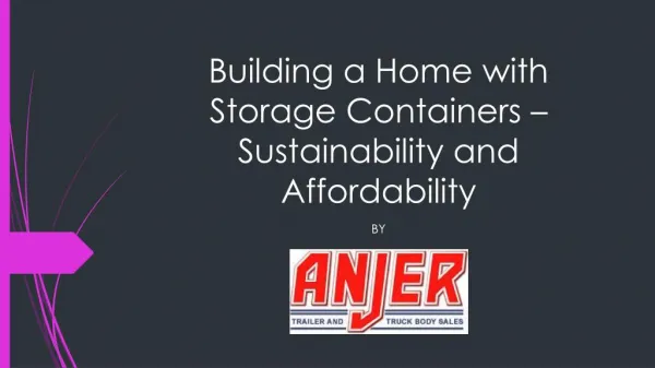 Building a Home with Storage Containers