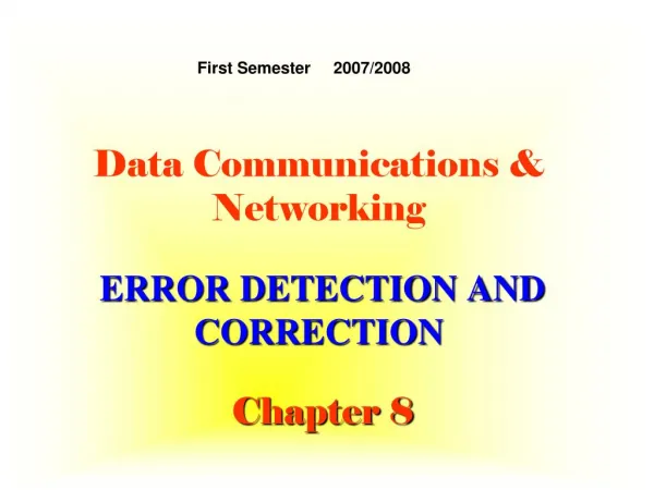 Data Communications & Networking