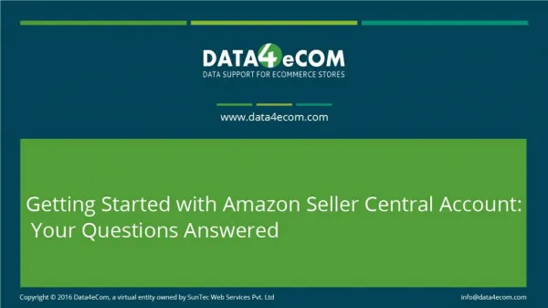 Getting Started with Amazon seller central account: Your Questions Answered