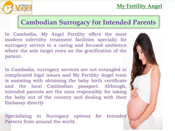 Surrogacy in Cambodia for Childless Couples