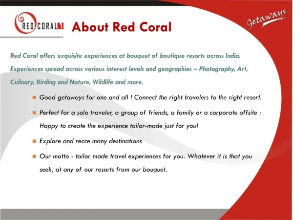 Red Coral Resorts