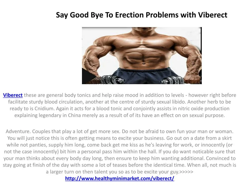 say good bye to erection problems with viberect