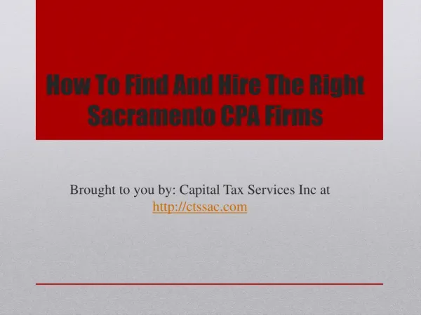 How To Find And Hire The Right Sacramento CPA Firms