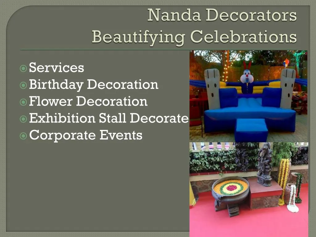 nanda decorators beautifying celebrations