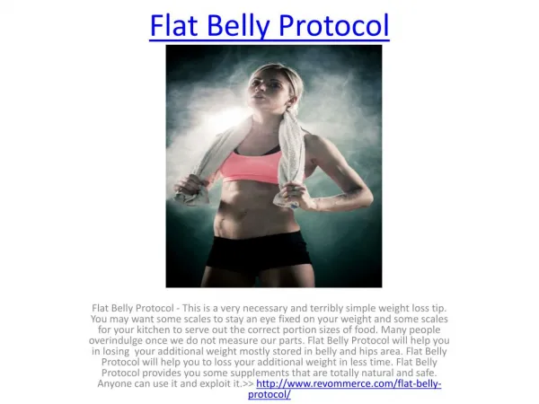Decrease Your Belly Fat With Flat Belly Protocol