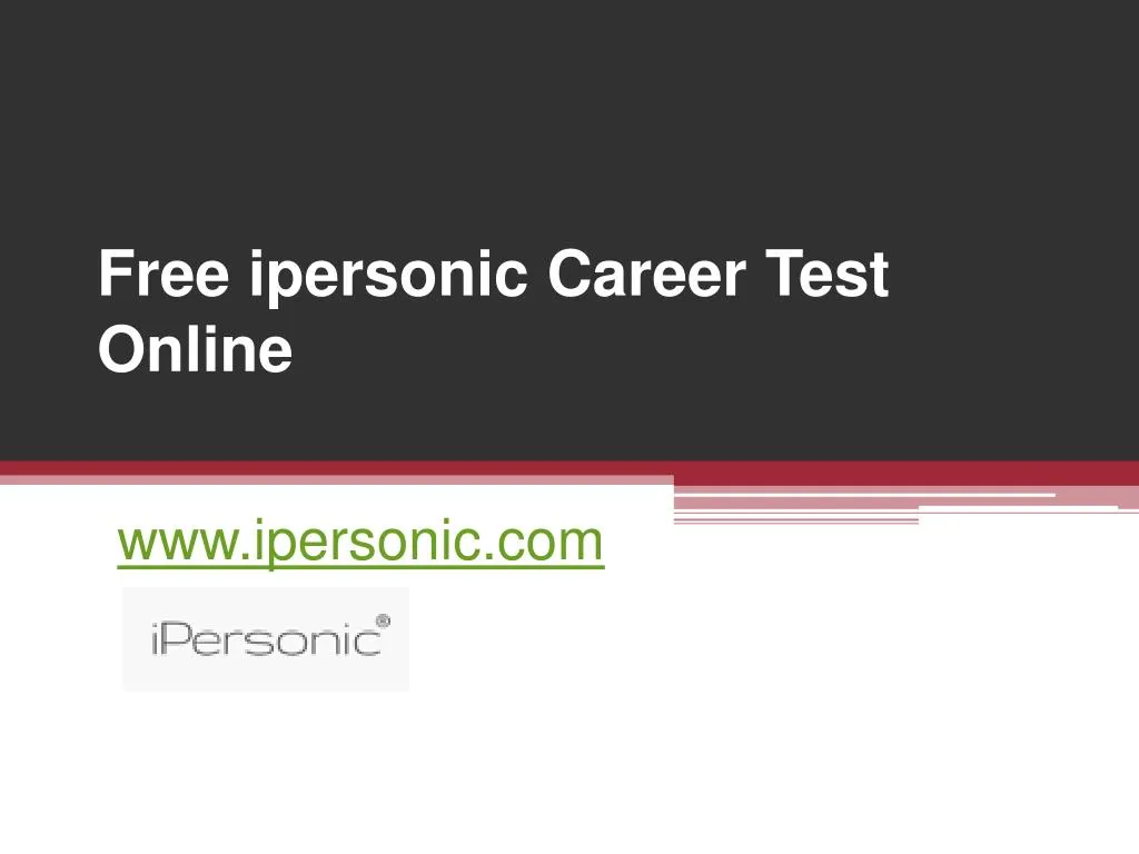 free ipersonic career test online