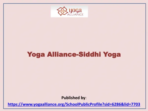 Yoga Alliance-Siddhi Yoga