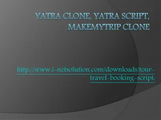Yatra Clone, Yatra Script, Makemytrip Clone - slide 1