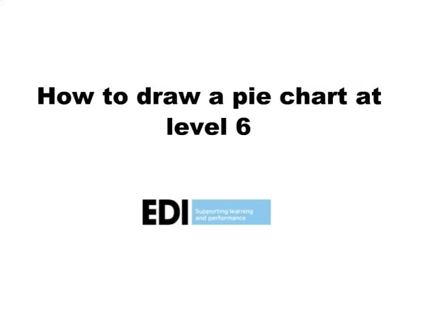 How to draw a pie chart at level 6