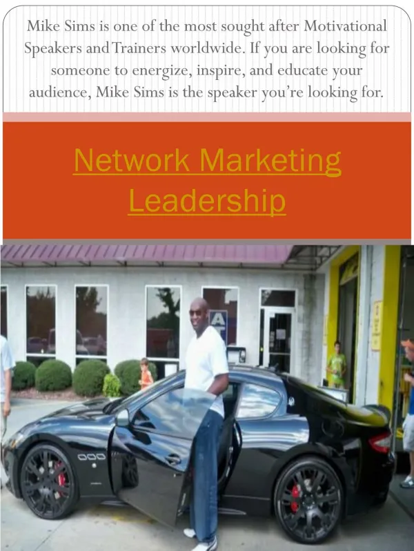 network marketing leader