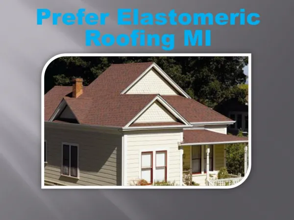 Prefer Elastomeric Roofing MI
