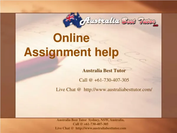 Online Assignment help | Online Homework Help