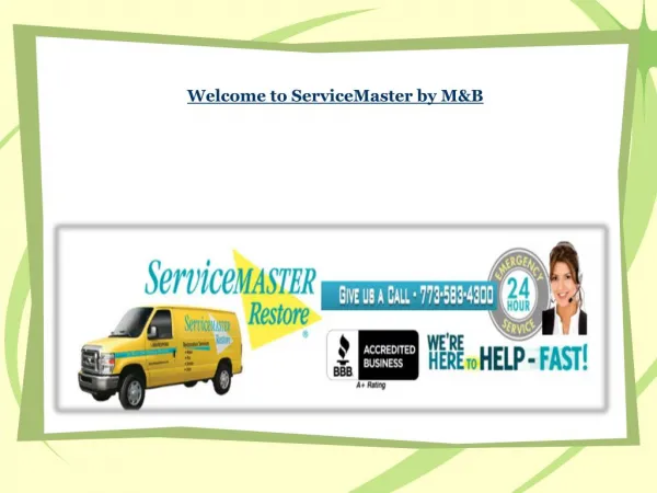 Welcome to ServiceMaster by M&B