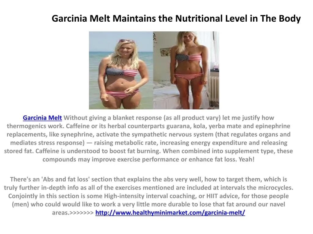 garcinia melt maintains the nutritional level in the body