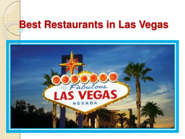 Best Restaurants in Las Vegas