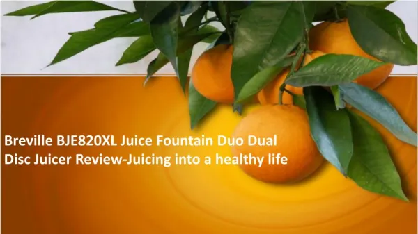 Breville BJE820XL Juice Fountain Duo Dual Disc Juicer Review-Juicing into a healthy life