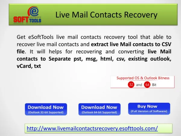Recover Live Mail Contacts