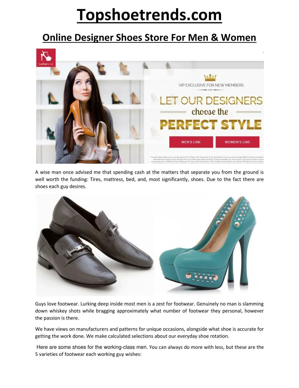 designer shoes for less online