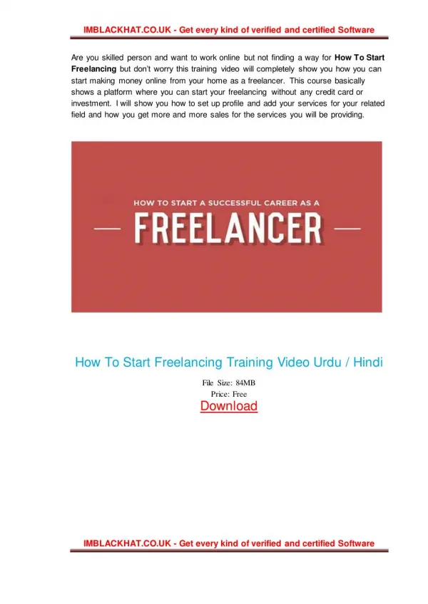 How To Start Freelancing