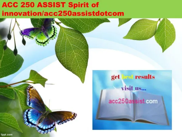 ACC 250 ASSIST Spirit of innovation/acc250assistdotcom