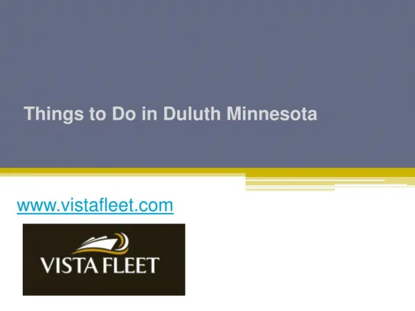 Things to Do in Duluth Minnesota - www.vistafleet.com
