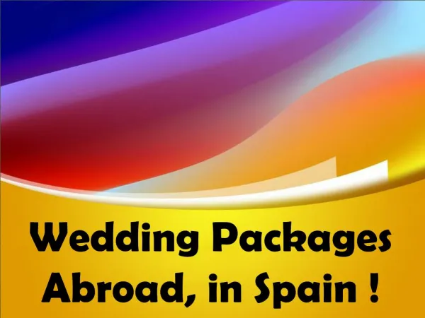 wedding packages in Spain