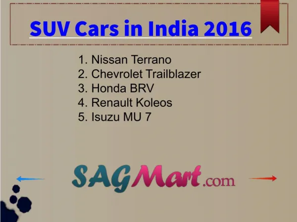 Most Fuel Efficient SUV Cars in India 2016 - PDF