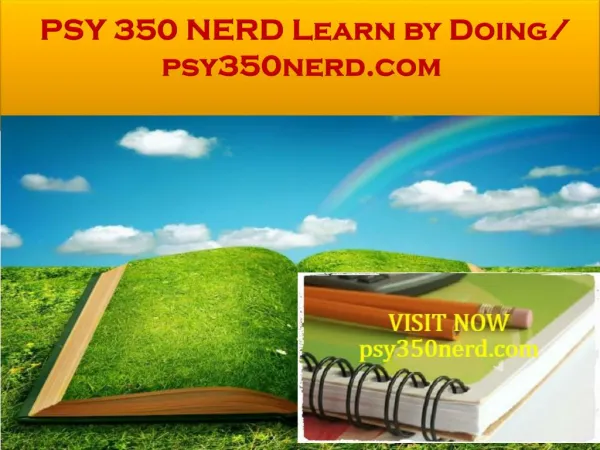 PSY 350 NERD Learn by Doing/ psy350nerd.com