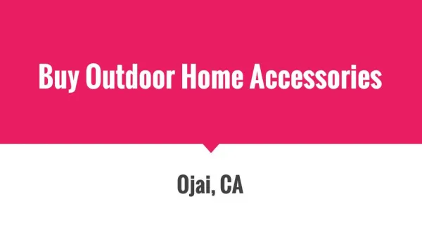 Buy Outdoor Home Accessories
