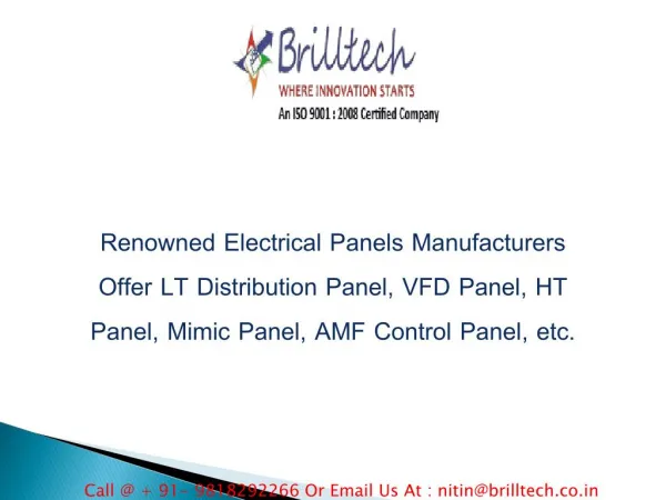 Electrical Panel Manufacturers Delhi