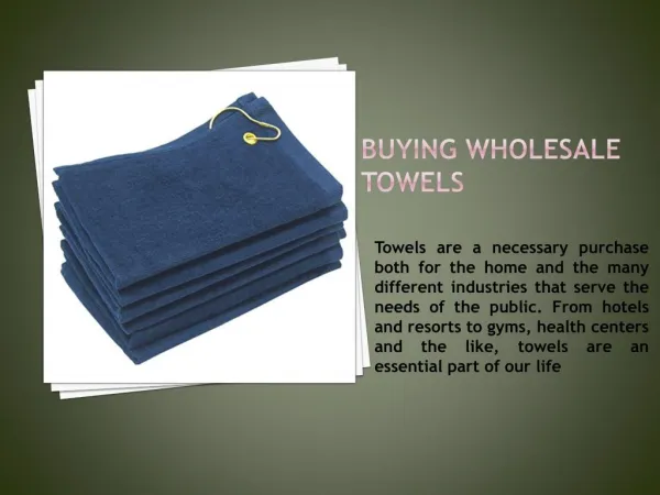 Buying Wholesale Towels Online