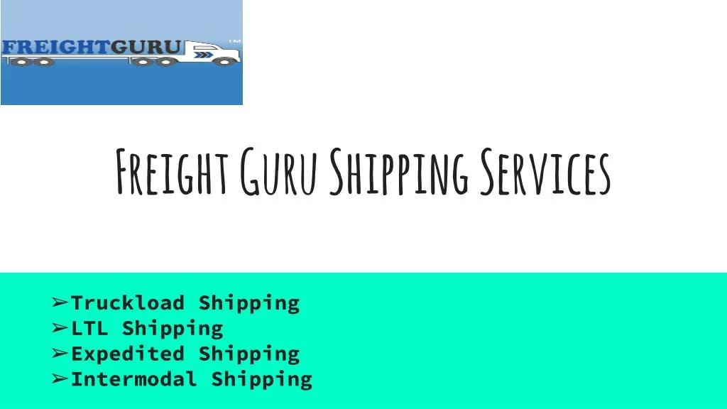 freight guru shipping services