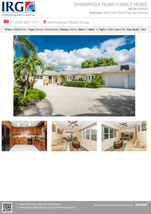 Cayman Residential Property - Shamrock Road Family Home for Sale at Grand Cayman