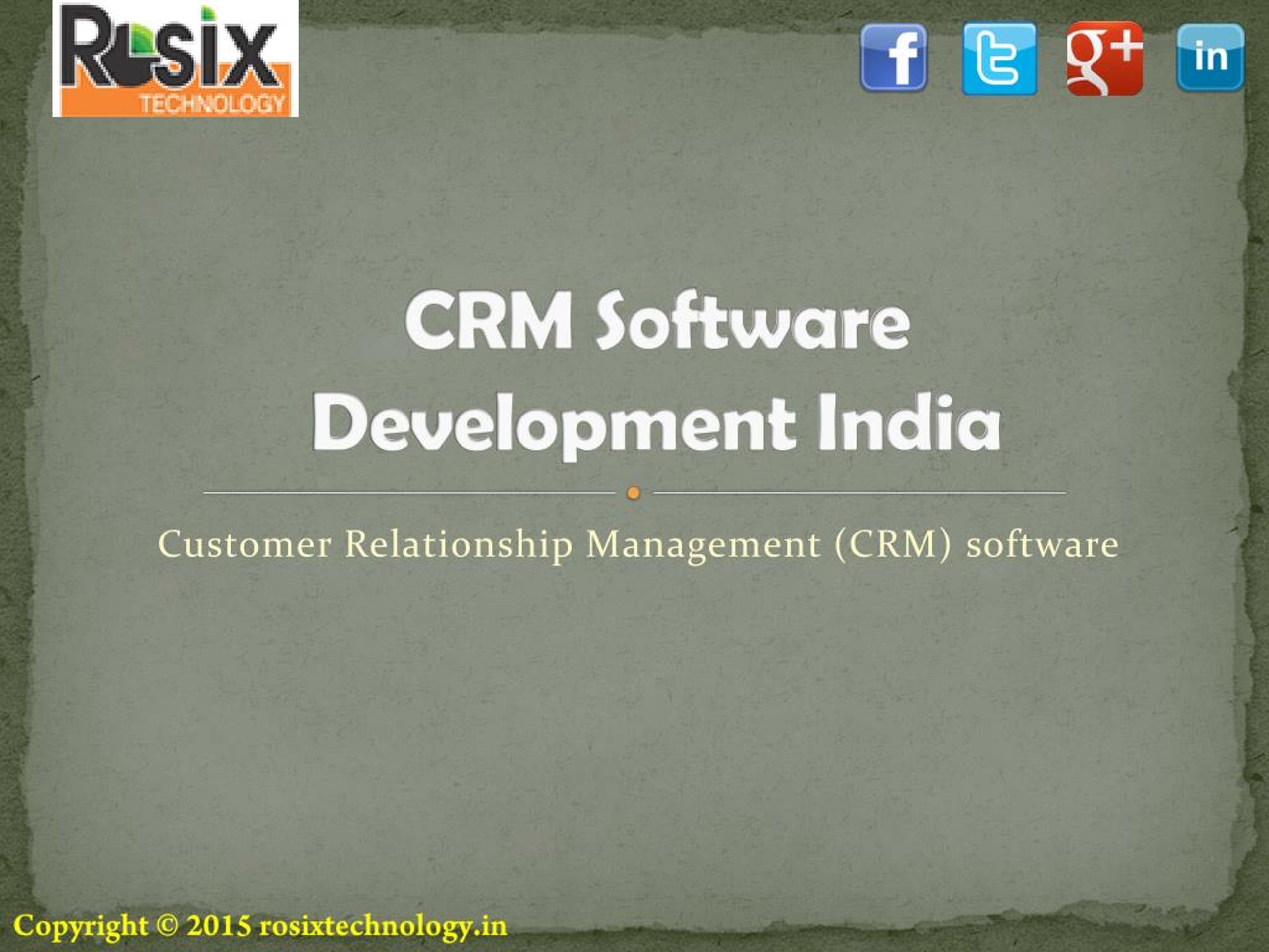 PPT - CRM software development in India PowerPoint Presentation, free ...