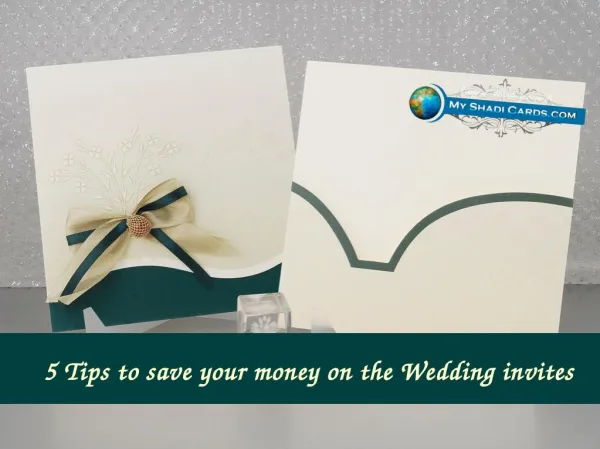 5 Ways to save your money on your Wedding Invitations